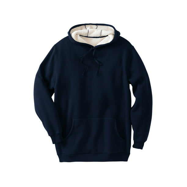 KingSize Men's Big & Tall Sherpa-Lined Pullover Hoodie